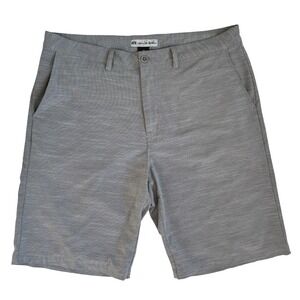 TravisMathew Beck Gray Micro Stripe‎ Golf Shorts Mens 38 Performance Stretch